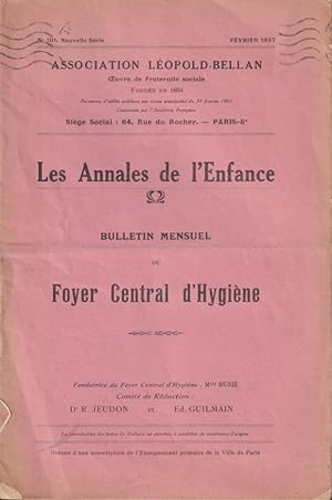 Seller image for Les Annales de l'enfance. Bulletin mensuel du Foyer Central d'Hygine fvrier 1897 for sale by LIBRAIRIE PIMLICO