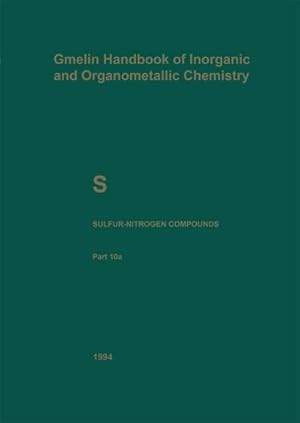 Bild des Verkufers fr S Sulfur-Nitrogen Compounds : Part 10a: Compounds with Sulfur of Oxidation Number II zum Verkauf von AHA-BUCH GmbH