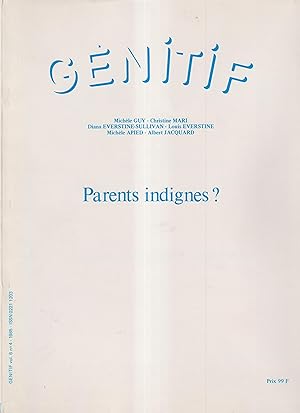 Immagine del venditore per Gnitif. - Volume 6 - N 4 - Parents indignes ? venduto da LIBRAIRIE PIMLICO