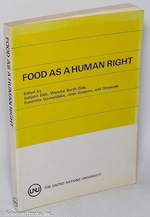 Seller image for Food as a human right for sale by Bolerium Books Inc.