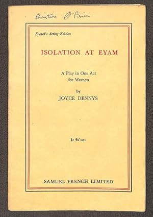 Seller image for Isolation at Eyam: Play (Acting Edition) for sale by WeBuyBooks