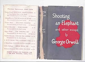 Bild des Verkufers fr Shooting an Elephant and Other Essays -by George Orwell (inc.Nonsense Poetry; A Hanging; How the Poor Die; Reflections on Gandhi; The Common Toad; Books v. Cigarettes; Examination of Gulliver's Travels, etc ) zum Verkauf von Leonard Shoup