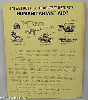 Can we trust C.I.A. terrorists to distribute "humanitarian" aid? [handbill]