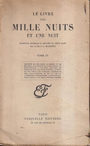 Seller image for Le livre des mille nuits et une nuit. 3, for sale by PRISCA