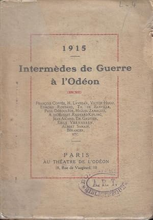 Imagen del vendedor de 1915 : Intermdes de guerre  l'Odon a la venta por PRISCA