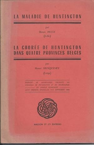 Seller image for La chore de Huntington dans les provinces belges for sale by PRISCA