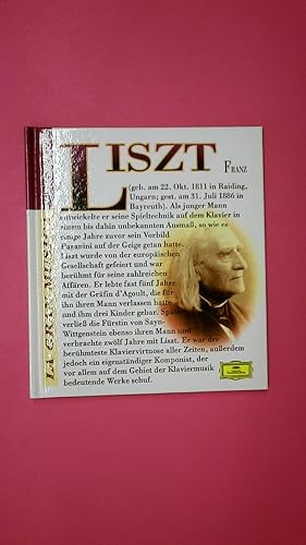 Bild des Verkufers fr FRANZ LISZT 1811-1886 LA GRAN MUSICA - CLASSICAL COLLECTION. zum Verkauf von Butterfly Books GmbH & Co. KG