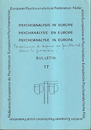 Immagine del venditore per Psychanalyse en Europe. - Bulletin 17 venduto da PRISCA