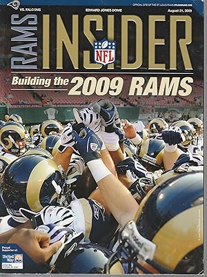 St Louis Rams Insider Magazine Vs. Falcons, Aug 21, 2009