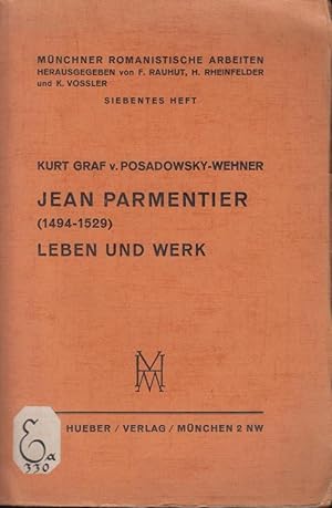 Immagine del venditore per Jean Parmentier (1494-1529) Leben und werk. venduto da PRISCA