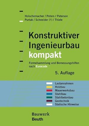 Seller image for Konstruktiver Ingenieurbau kompakt: Formelsammlung und Bemessungshilfen nach Eurocode fr die Bereiche: Lastannahmen, Holzbau, Mauerwerksbau, . Geotechnik, Statische Hinweise (Bauwerk) for sale by Studibuch