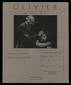Bild des Verkufers fr Olivier at Work: The National Years zum Verkauf von Between the Covers-Rare Books, Inc. ABAA