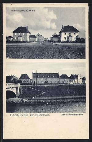 Ansichtskarte Hannover-Gross-Buchholz, Hesemannstrasse, Häuser an der Siemerdingstrasse