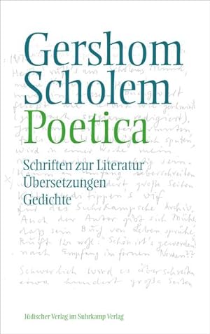 Bild des Verkufers fr Poetica: Schriften zur Literatur, bersetzungen und Gedichte zum Verkauf von Studibuch