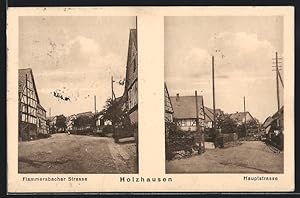 Ansichtskarte Holzhausen / Burbach, Flammersbacher Strasse, Hauptstrasse