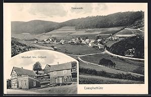 Ansichtskarte Laaspherhütte, Gasthaus Ww. Gerhardt mit Umgebung, Totalansicht