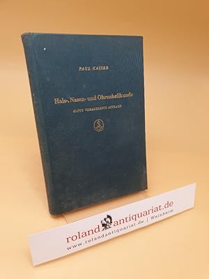 Bild des Verkufers fr Hals-, Nasen- und Ohrenheilkunde zum Verkauf von Roland Antiquariat UG haftungsbeschrnkt