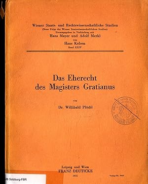 Imagen del vendedor de Das Eherecht des Magisters Gratianus Band XXIV a la venta por avelibro OHG