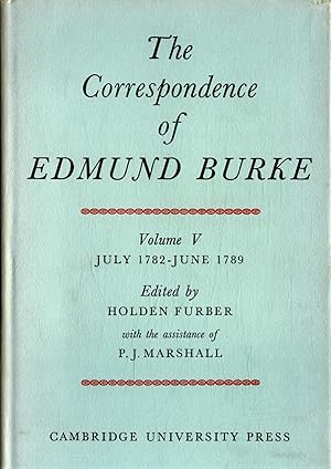 Bild des Verkufers fr The Correspondence of Edmung Burke Volume V July 1782-June 1789 zum Verkauf von avelibro OHG