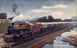 Ansichtskarte / Postkarte Indien, Bombay Poona Mail, Great Indian Peninsula Railway, Tuck Nr 9329