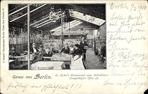 Ansichtskarte / Postkarte Berlin Kreuzberg, Tempelhofer Ufer, G. Dyhrs Restaurant zum Anhaltiner