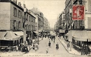 Ansichtskarte / Postkarte Vincennes Val de Marne, La Rue du Midi prise de la Gare