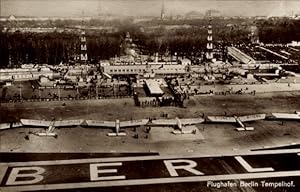 Ansichtskarte / Postkarte Berlin Tempelhof, Zentralflughafen, Flugzeuge
