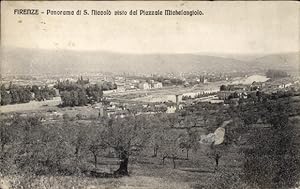 Ansichtskarte / Postkarte Firenze Florenz Toscana, Panorama di S. Nicold vista dal Piazzale Miche...