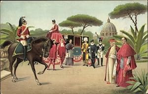Ansichtskarte / Postkarte Vatikan, Papst Pius X., Giuseppe Melchiorre Sarto, Garde