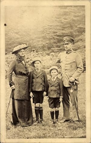 Ansichtskarte / Postkarte Hessischer Opfertag, Großherzog Ernst Ludwig mit Familie