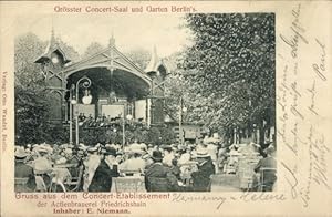 Ansichtskarte / Postkarte Berlin Friedrichshain, Konzert-Etablissement der Aktienbrauerei - Inh. ...