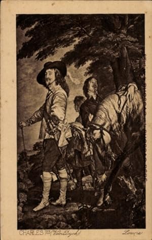 Künstler Ansichtskarte / Postkarte Van Dyck, Karl I auf der Jagd