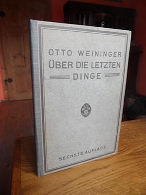 Bild des Verkufers fr ber die letzten Dinge. Mit einem biographischen Vorwort von Dr. Moritz Rappaport. Sechste unvernderte Auflage. zum Verkauf von Antiquariat Floeder