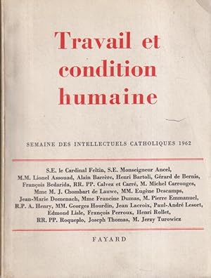 Seller image for Travail et condition humaine for sale by PRISCA