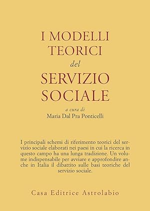 Immagine del venditore per I modelli teorici del servizio sociale venduto da MULTI BOOK