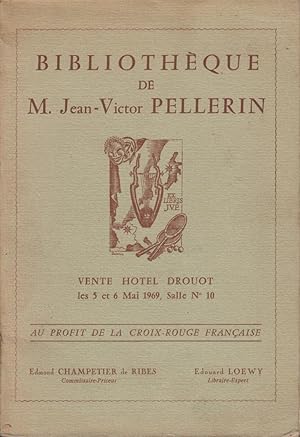 Bild des Verkufers fr Bibliothque de M. Jean-Victor Pellerin. zum Verkauf von PRISCA