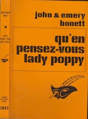 Seller image for Qu'en pensez-vous, Lady Poppy? : ("the Side murder"?) Traduit de l'anglais par Marie-Claude Morel. for sale by PRISCA