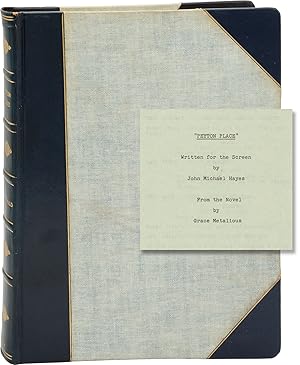 Peyton Place (Original screenplay for the 1957 film, presentation copy belonging to producer Jerr...