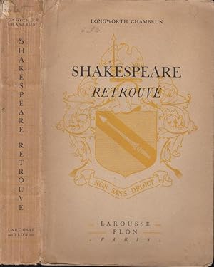 Imagen del vendedor de Shakespeare retrouv : sa vie, son oeuvre. a la venta por PRISCA