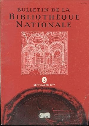 Seller image for Bulletin de la Bibliothque Nationale. - 2 Anne - N 3 - Septembre 1977 for sale by PRISCA
