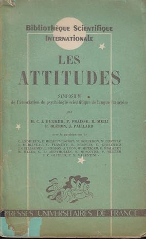 Seller image for Les attitudes : symposium de l'Association de psychologie scientifique de langue franaise (Bordeaux), 1959 for sale by PRISCA