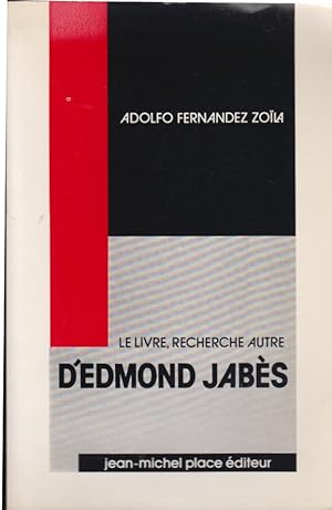 Seller image for Le livre, recherche autre d'Edmond Jabs for sale by PRISCA