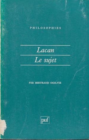 Image du vendeur pour Lacan : la formation du concept de sujet (1932-1949) mis en vente par PRISCA