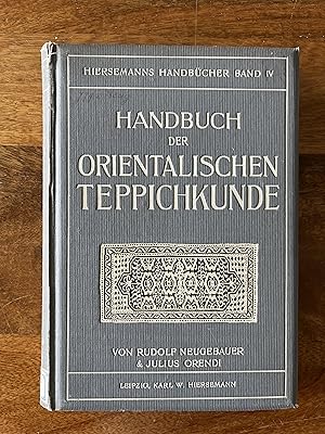 Handbuch der Orientalischen Teppichkunde mit einer Einfuhrung von Richard Graul Hiersemanns Handb...