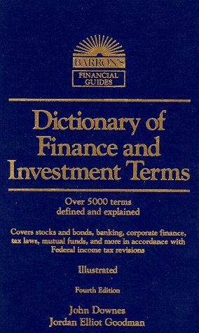 Seller image for Dictionary of Financial and Investment Terms (Barron's Business Dictionaries) for sale by WeBuyBooks