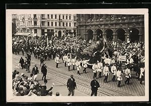 Ansichtskarte Wien, X. Deutsches Sängerbundesfest 1928, Festzug von Eisenerz