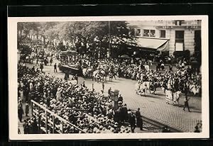 Ansichtskarte Wien, X. Deutsches Sängerbundesfest 1928, Festzug mit Brandenburger-Tor