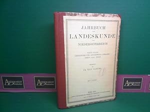 Image du vendeur pour Jahrbuch des Vereines fr Landeskunde von Niedersterreich - Neue Folge, 17.-18.Jahrgang: 1918 und 1919. mis en vente par Antiquariat Deinbacher