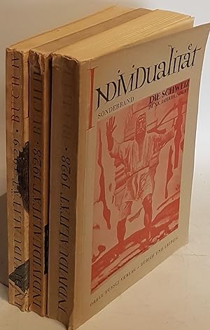 Imagen del vendedor de Individualitt: Vierteljahresschrift fr Philosophie und Kunst: 3. JAHRGANG (4 Bcher KOMPLETT in 3 Bnden) - Buch I/II: Sonderband: Die Schweiz im XX.Jahrhundert/ Die Signatur des XX.Jahrhunderts/ Buch III: Die Mysterien des Kindes/ Buch IV: Asien - Europa - Amerika. a la venta por books4less (Versandantiquariat Petra Gros GmbH & Co. KG)