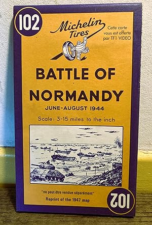 Carte Michelin - Bataille de Normandie. Juin - août 1947 / Battle of Normandy. June august 1944.